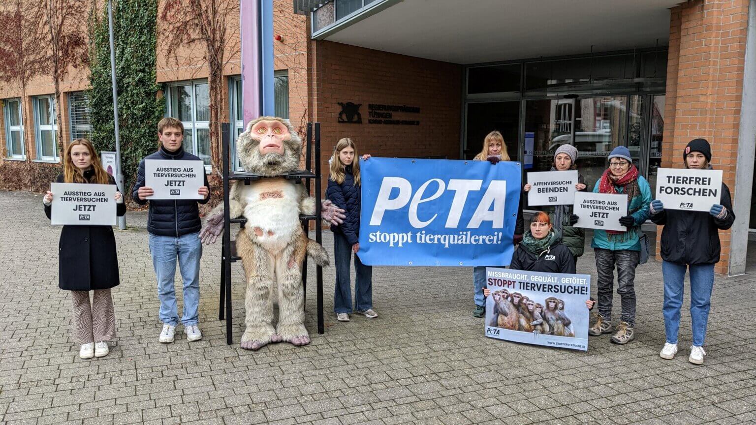 Termineinladung Keine Paviane für Tierversuchseinrichtung PETA protestiert am Mittwoch vor