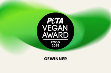 Das Logo des PETA Vegan Award: Food 2025.