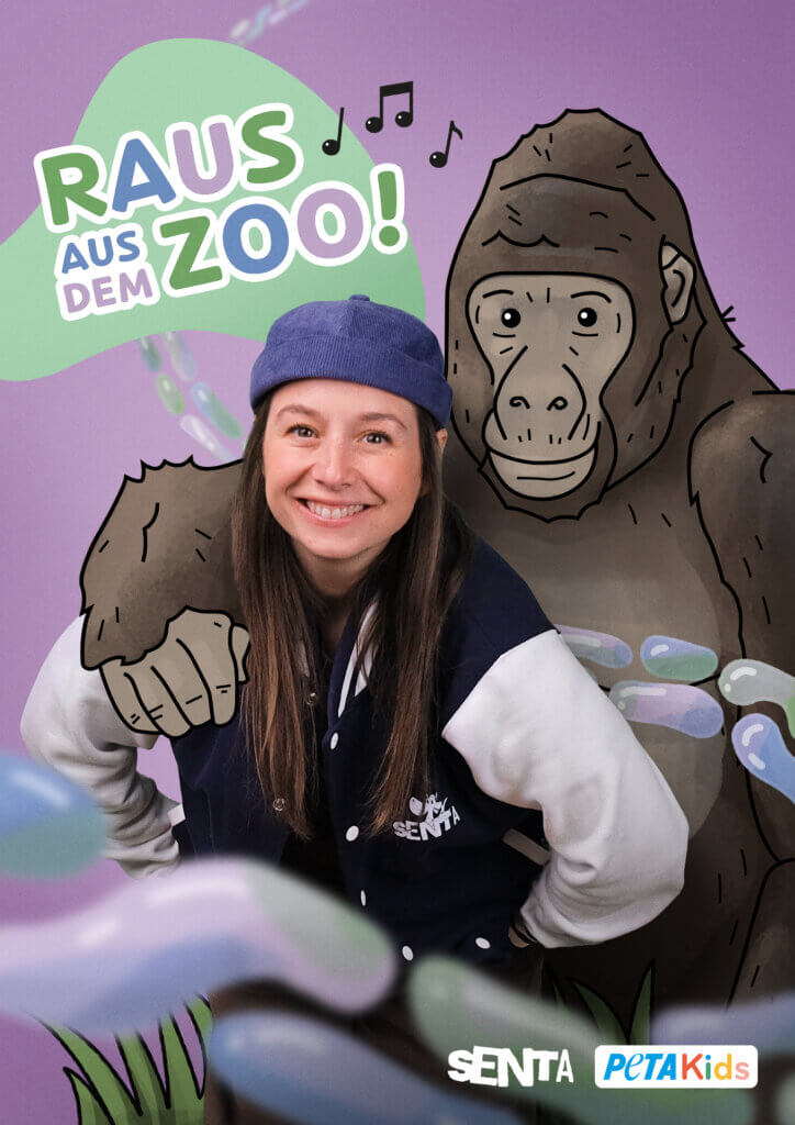 Senta mit Gorilla-Motiv