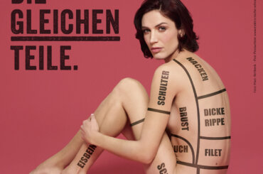 Motiv mit Tessa Bergmeier für vegane Lebensweise.